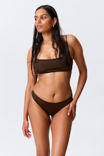 Marron foncé - Bas de bikini brésilien - 0