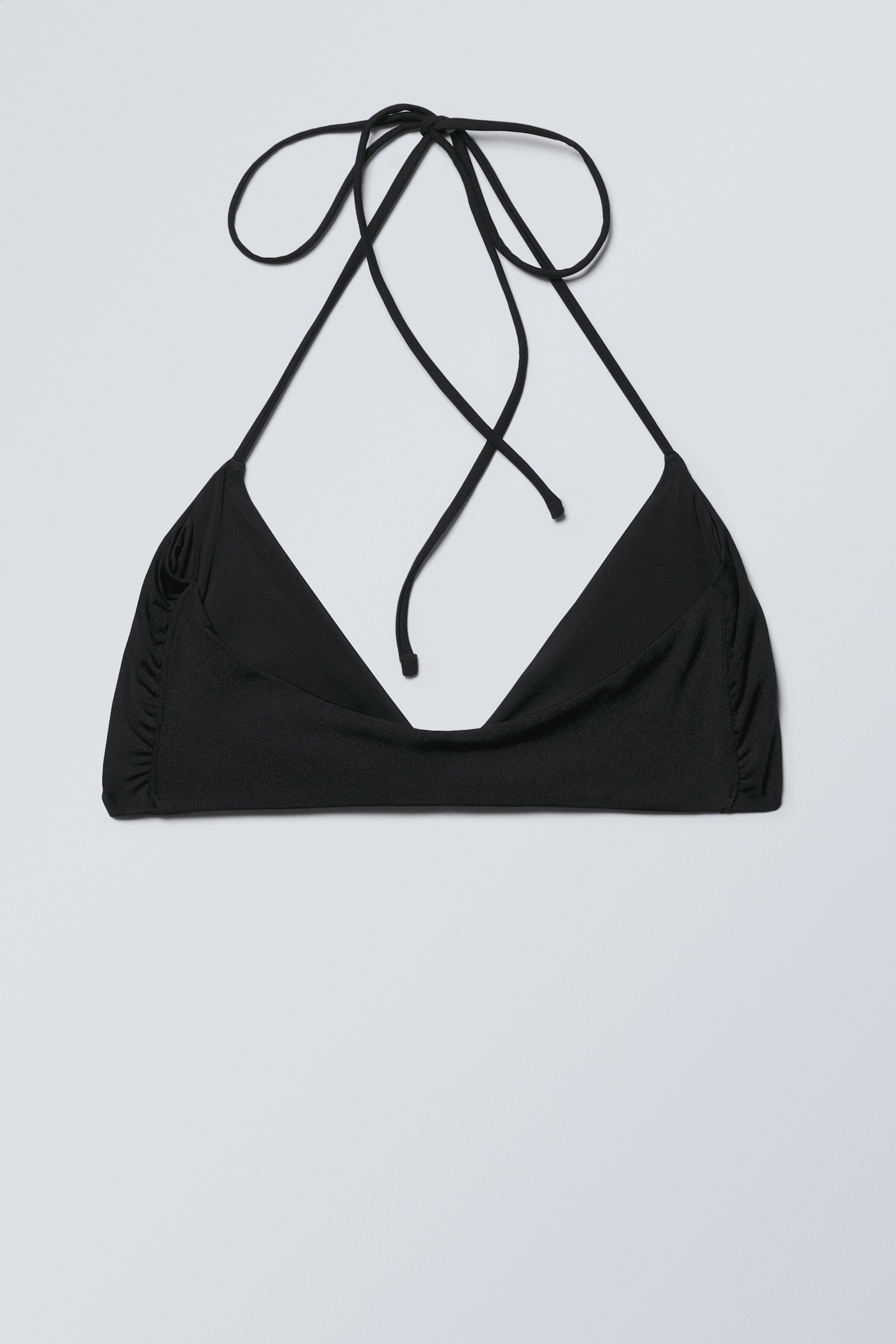 Haut de bikini torsadé dos nu - Noir/Bleu foncé/Rouge vif