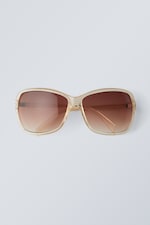 Transparent Dark Mole - Transparent Oval Sunglasses - 0