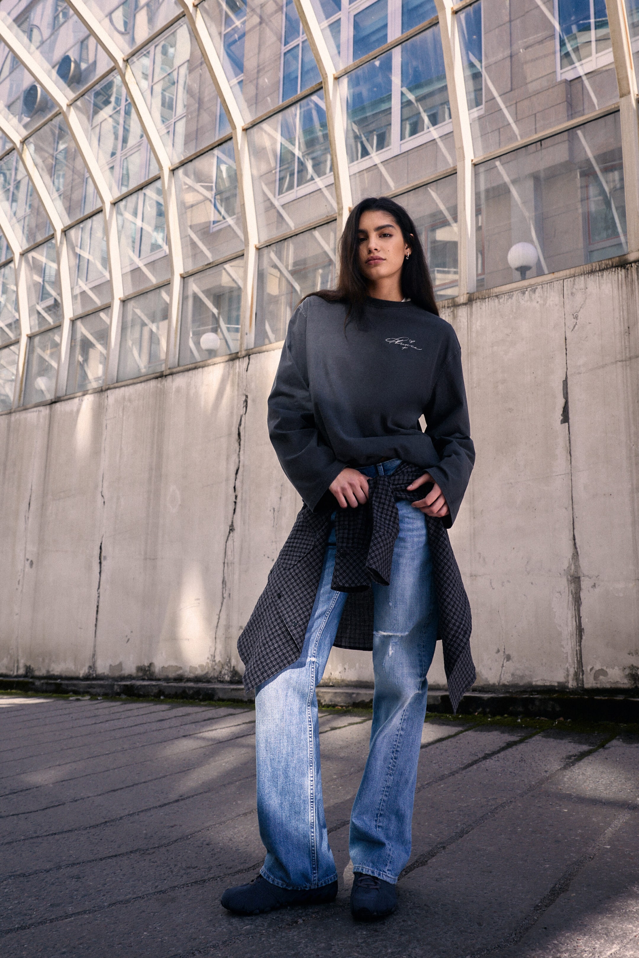 Dark Grey - Prince oversized long-sleeve tee - 6