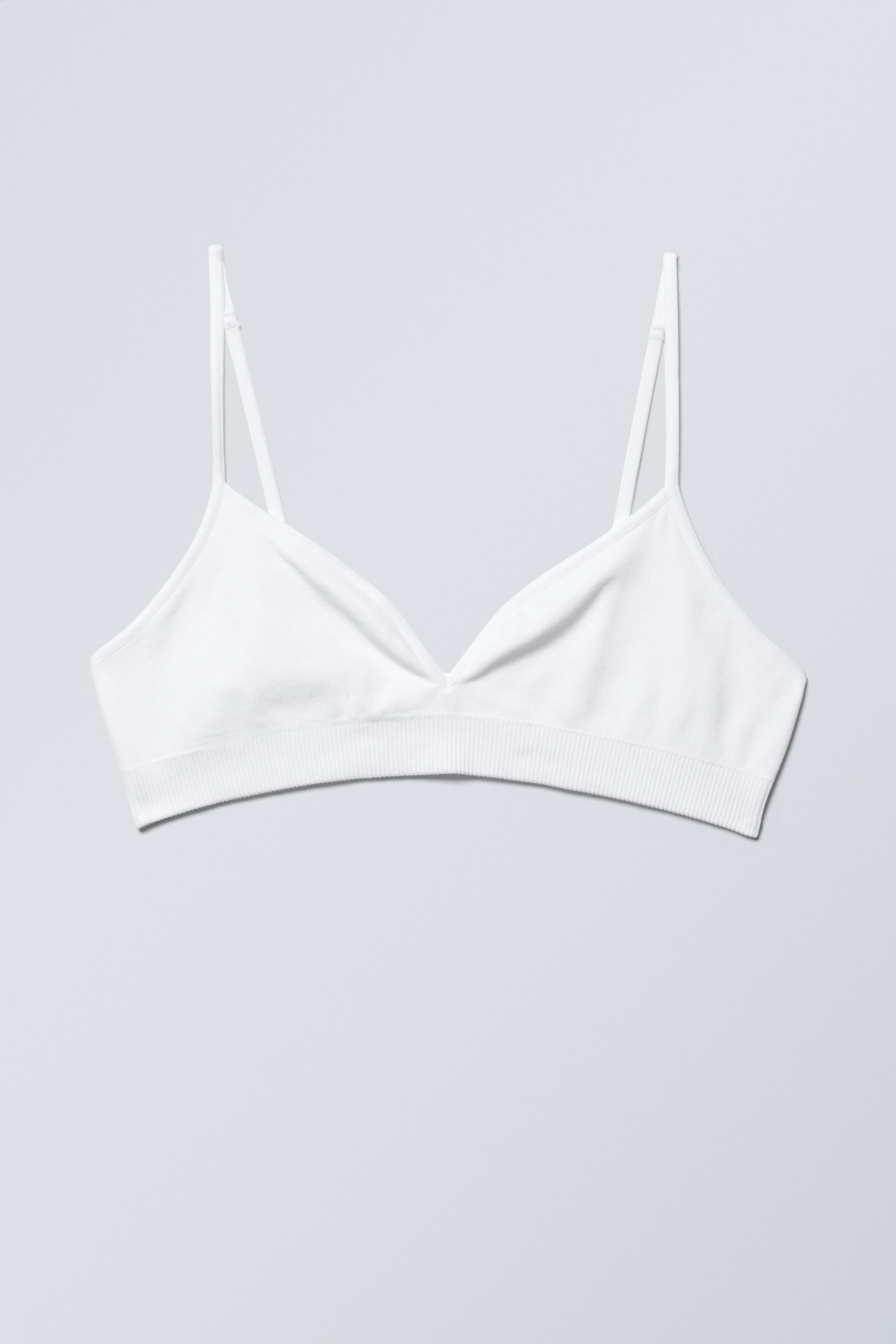 Vit - Cat mjuk sömlös triangel-bh - 1