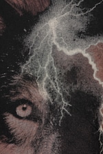 Svart - Wolf - Langermet topp med plissé og trykk - 1