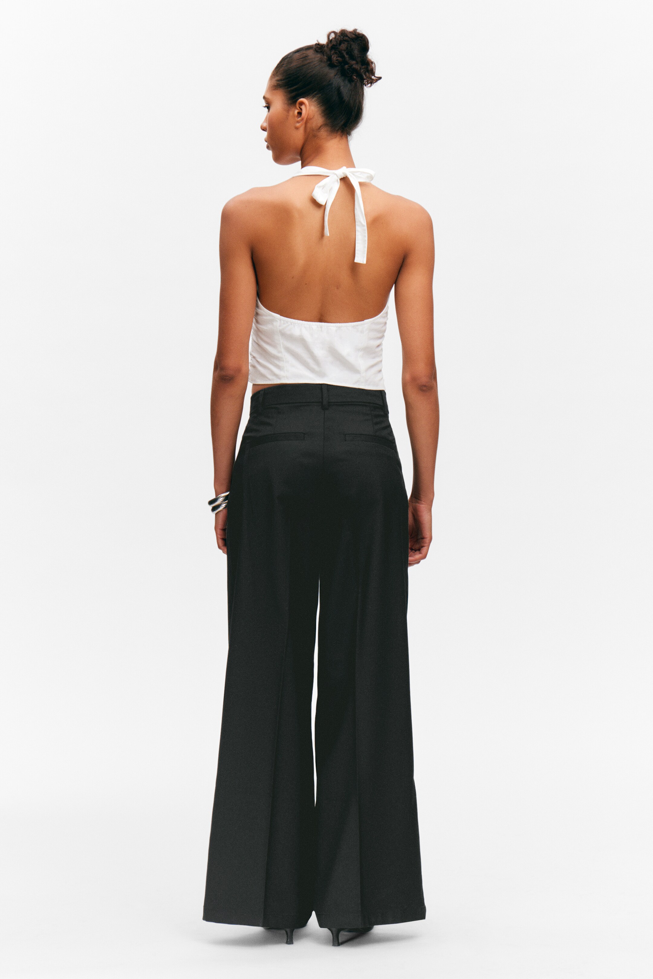 Agrandir l'image: Pantalon de costume large taille haute - Noir - FEMME | H&M BE 3