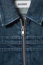 Saphirblau - Jeans-Bikerjacke - 1