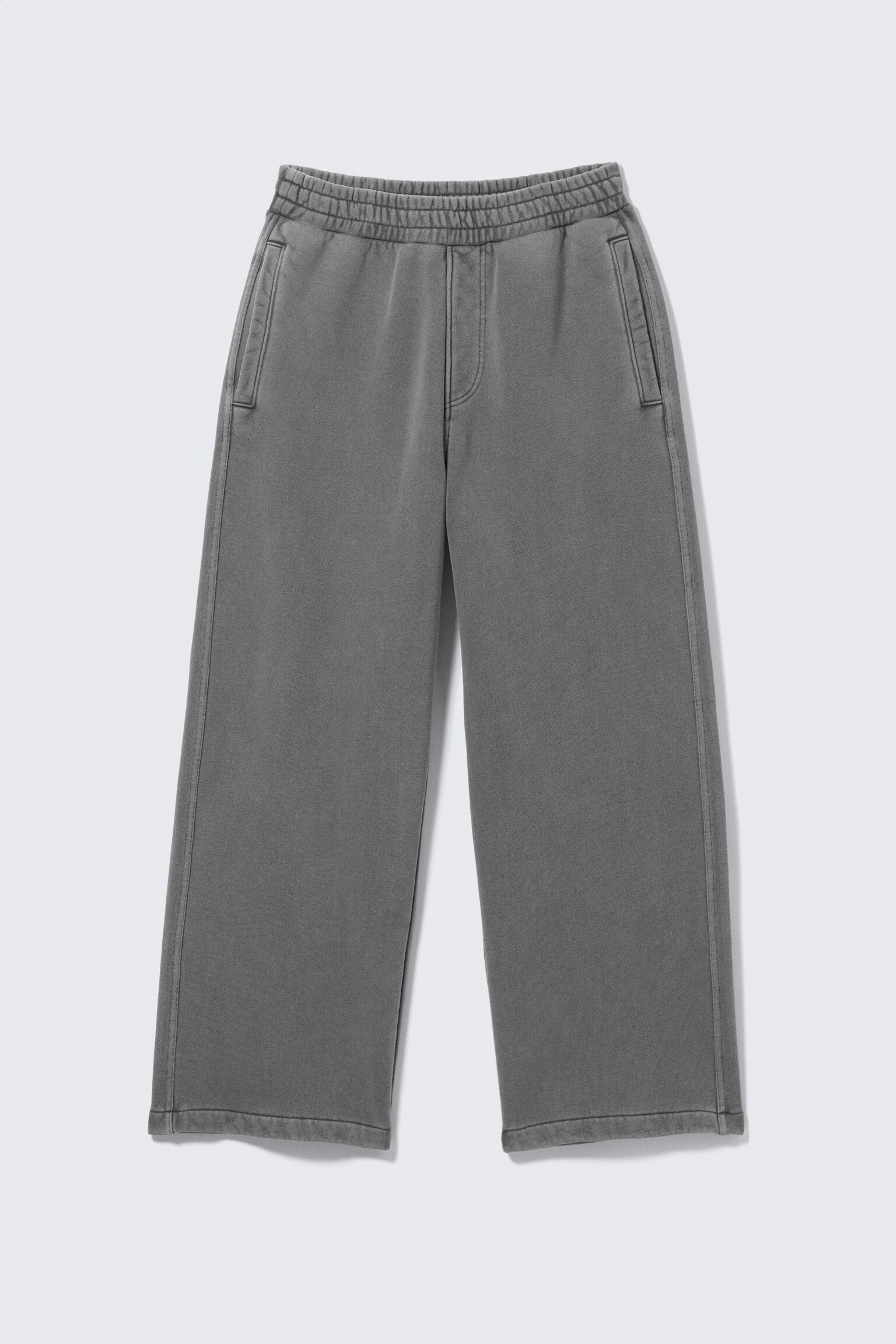 Loose Heavyweight Cotton Sweatpants - Tvättad mörkgrå - 2