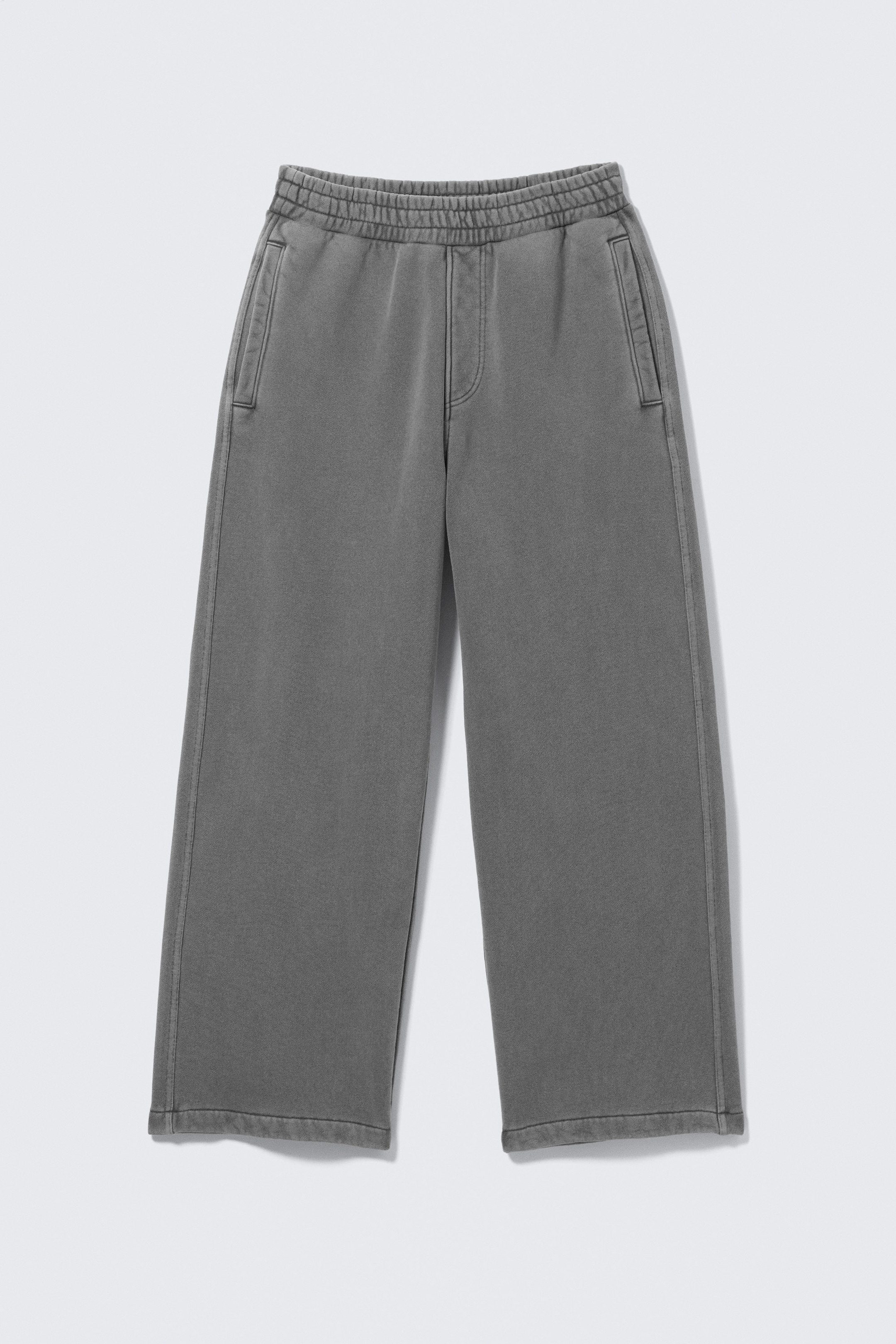 Washed Dark Grey - Loose Heavyweight Cotton Sweatpants - 4