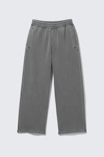 Washed Dark Grey - Loose Heavyweight Cotton Sweatpants - 4