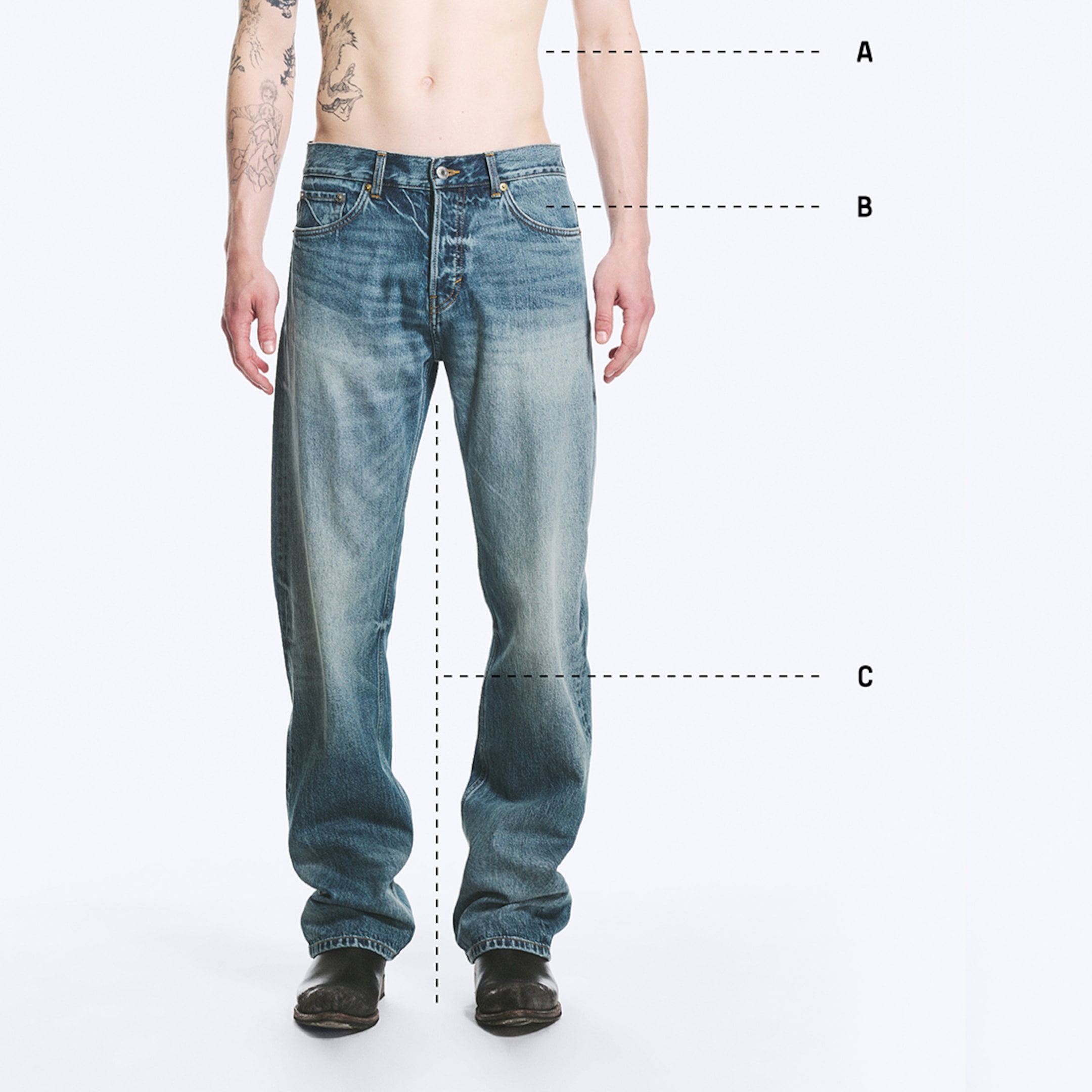 How to measure a pair of weekday jeans