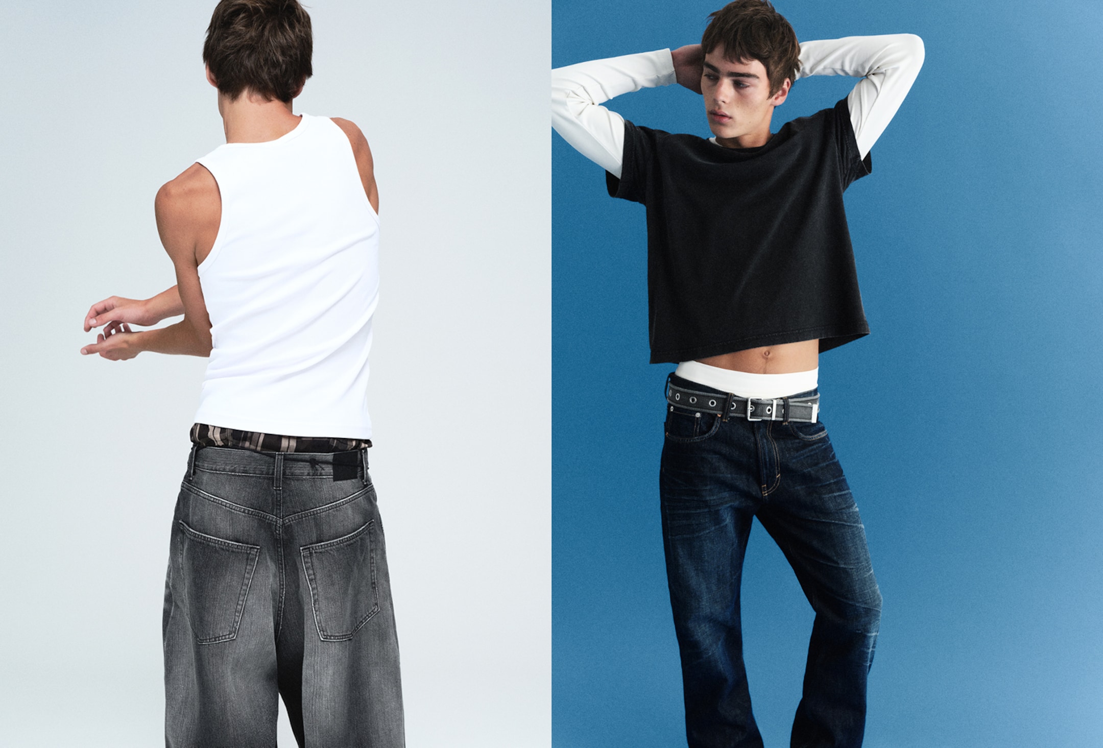 Two models wearing outfits from the Weekday Festival Edit