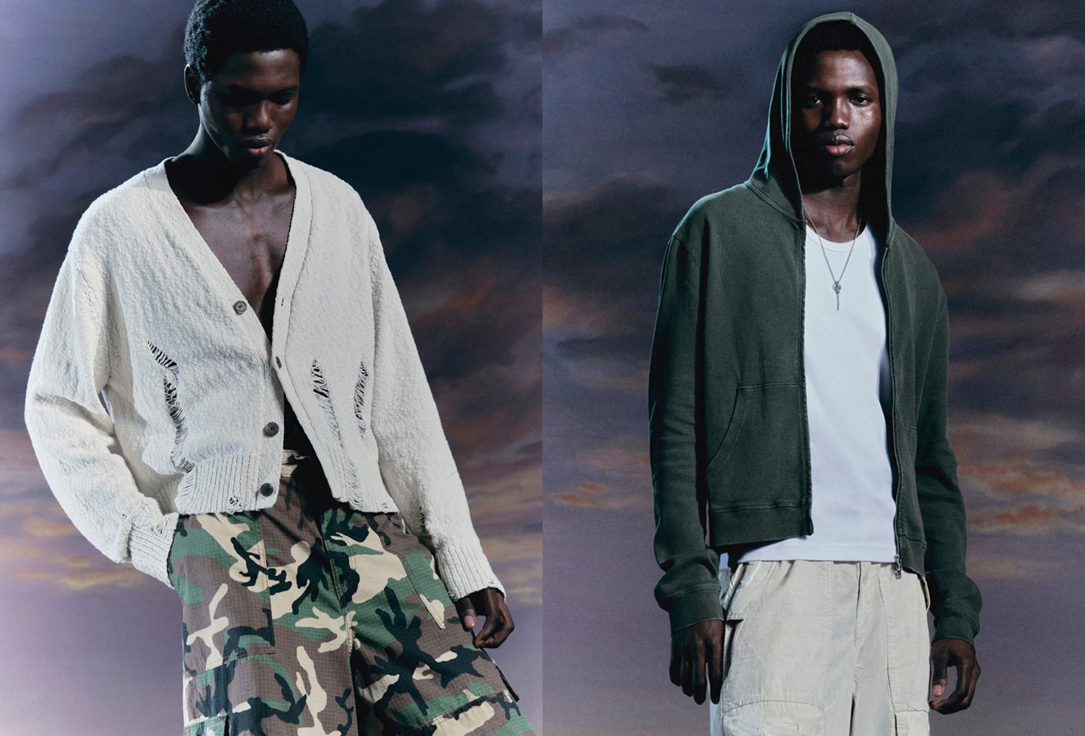 Two models wearing outfits from the Weekday Festival Edit