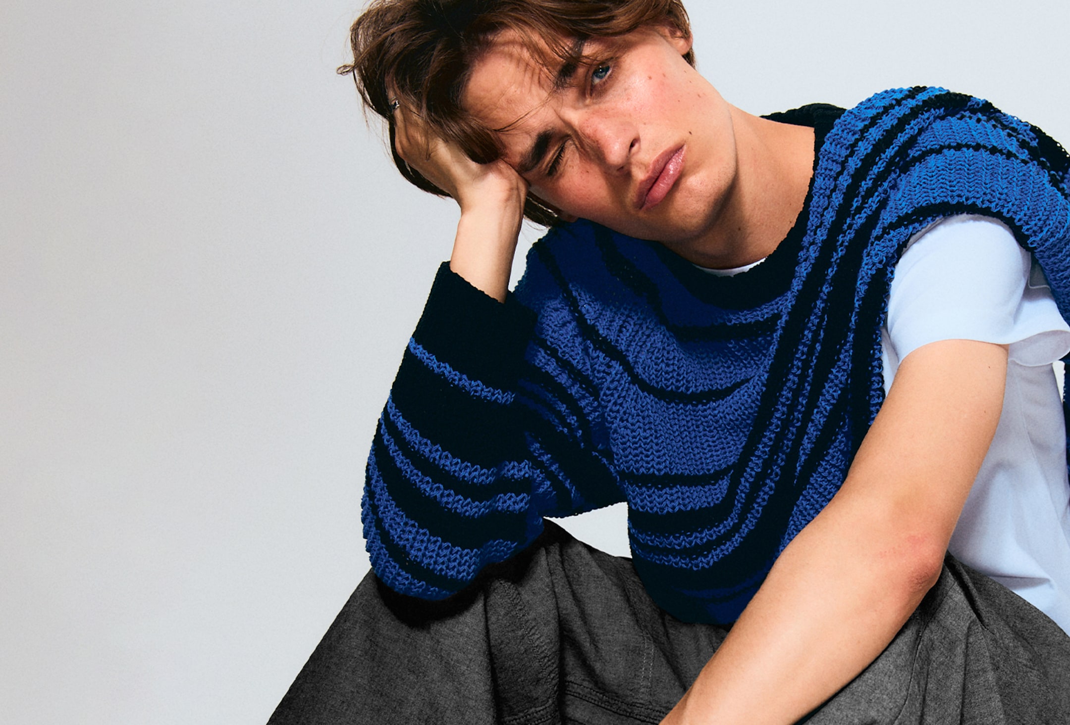 Model wearing clothing from Weekday 2025 collection