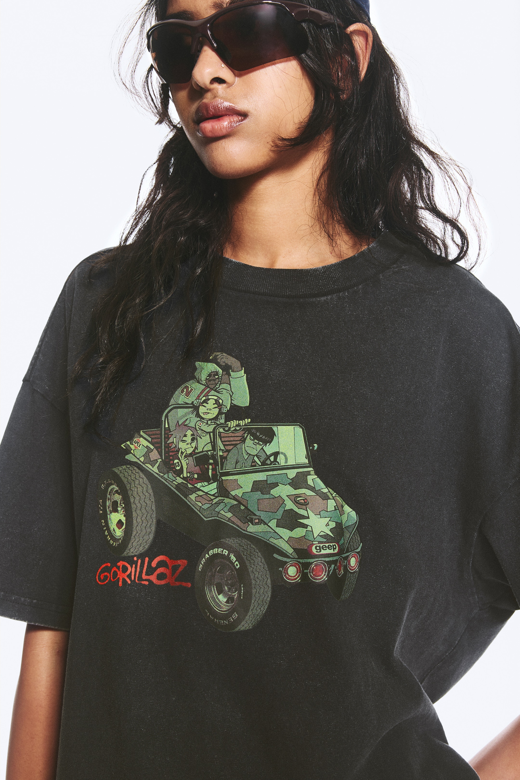 Washed Black - Gorillaz relaxed boxy T-shirt