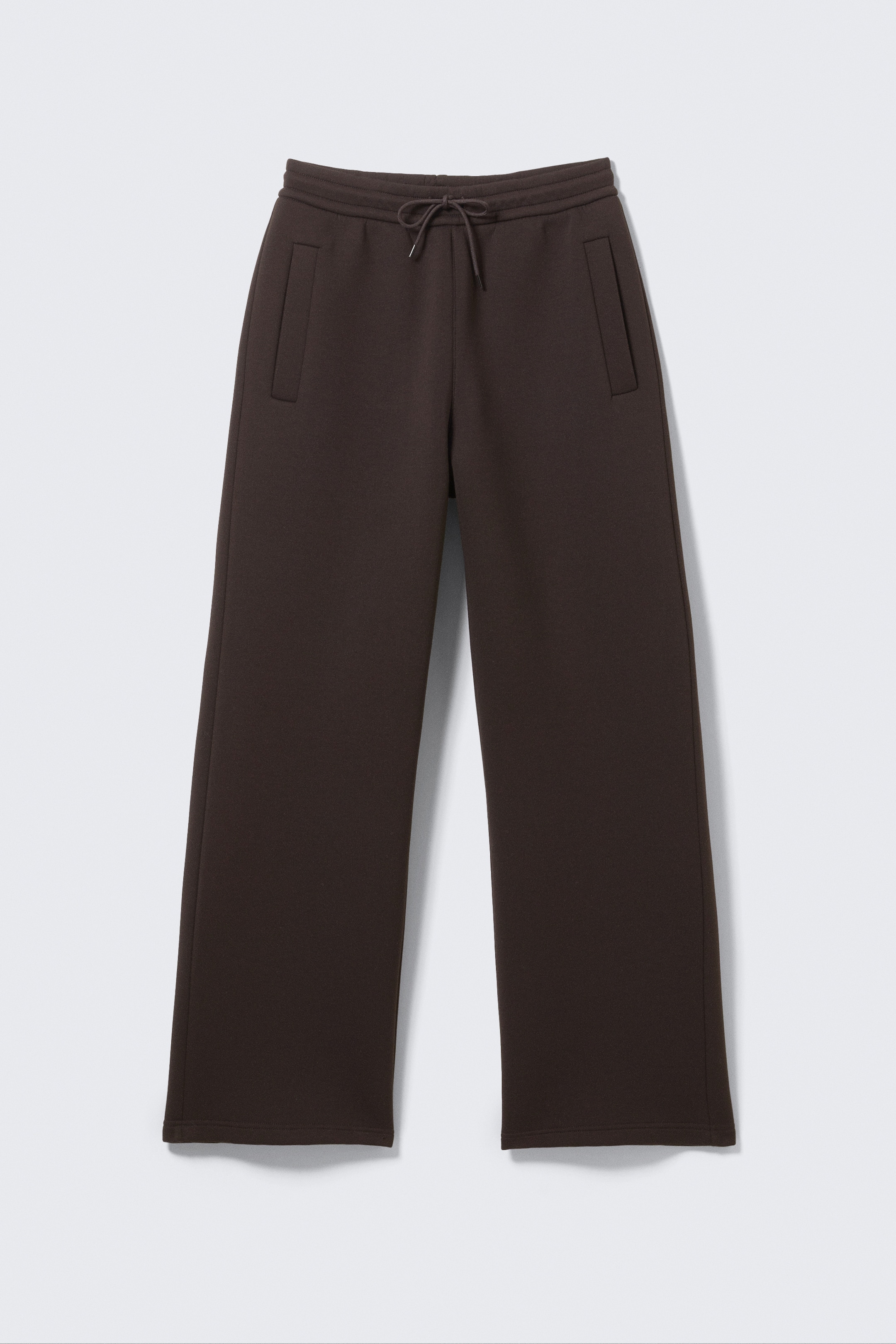 Dark Brown - Loose Fit Scuba Sweatpants