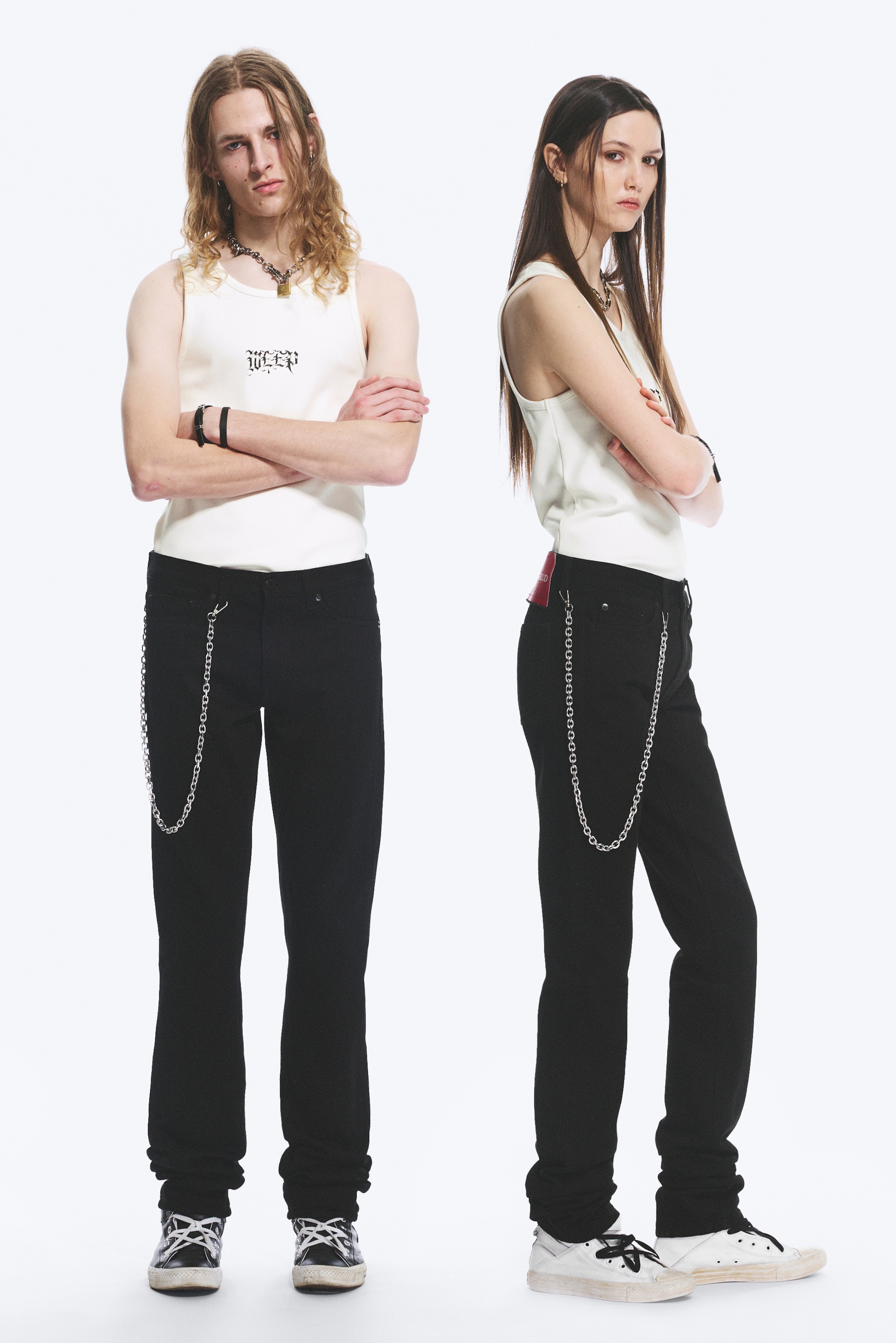 Svart - Yungblud Low Waist Slim Straight Leg Jeans