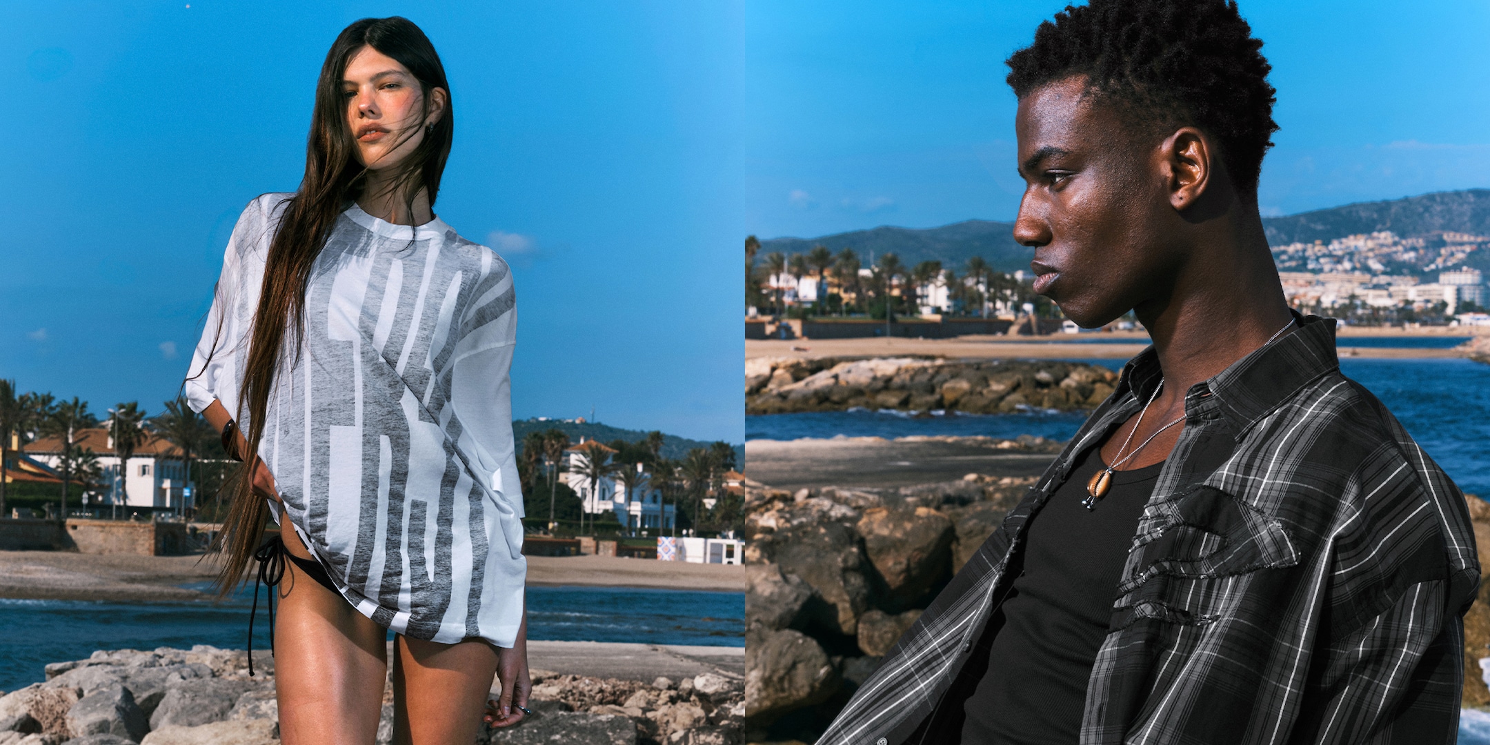 Image of a guy and girl model wearing weekday 2025 collection