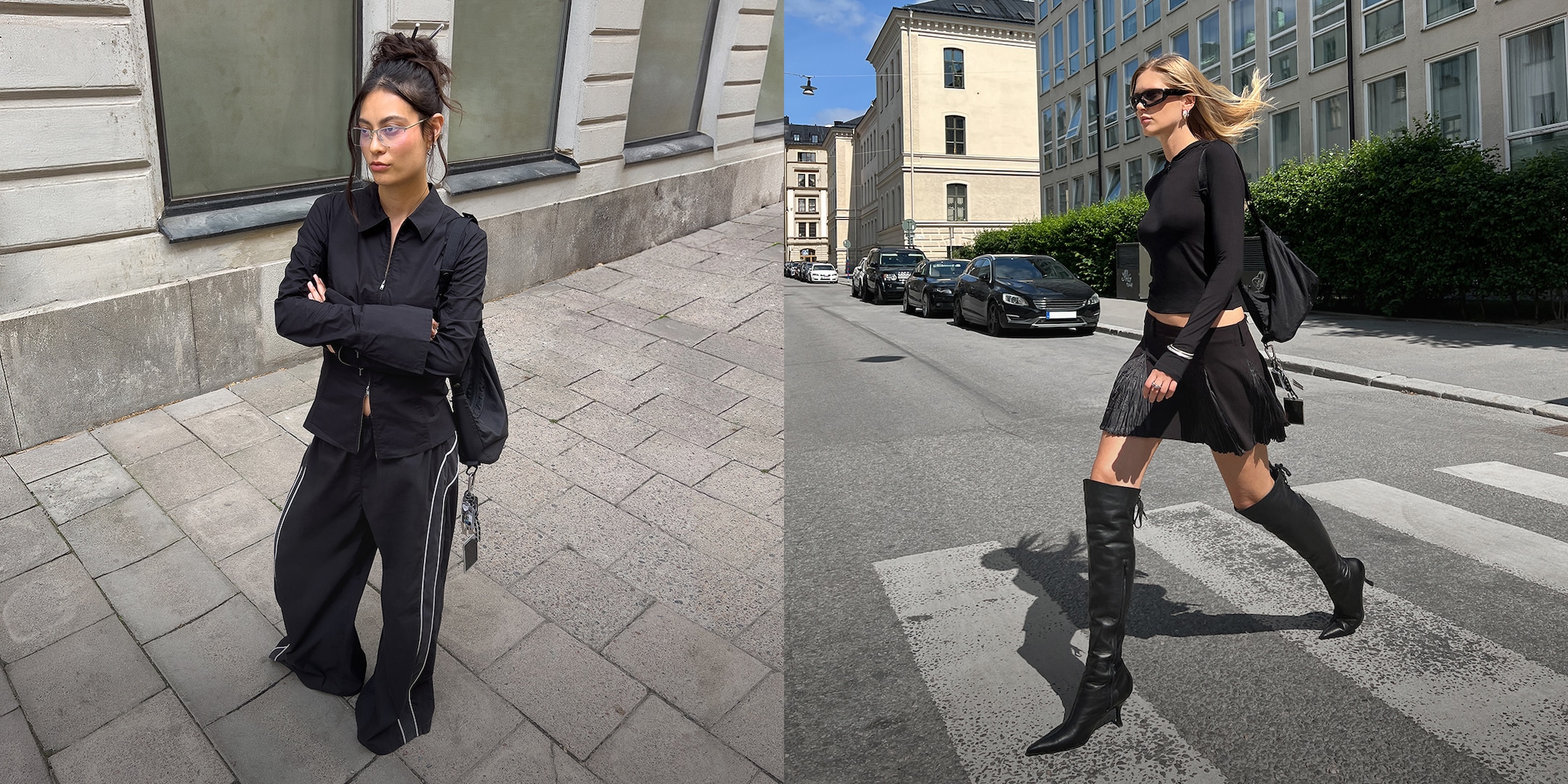 Model wearing clothing from the 2025 Weekday collection