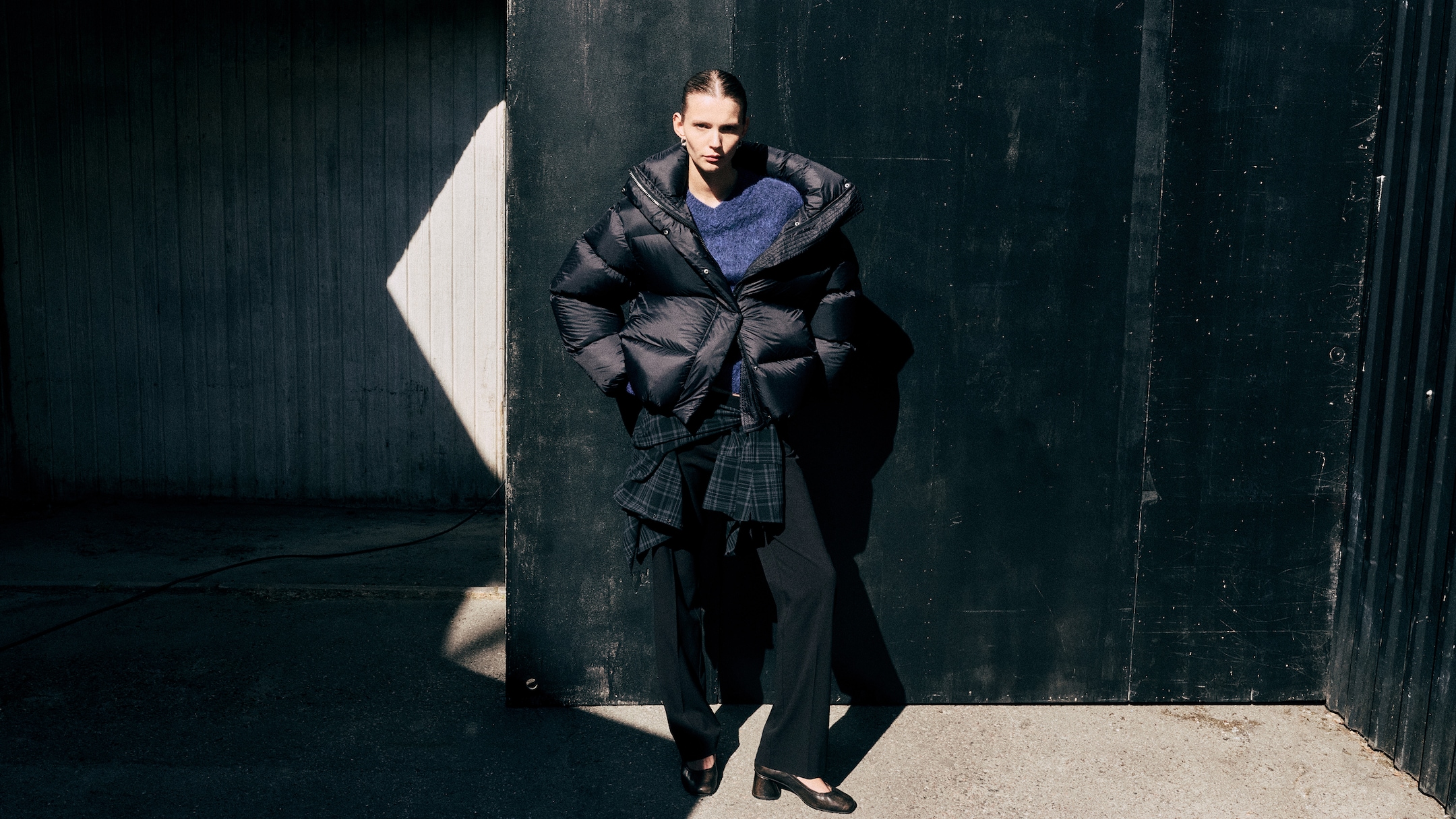 Black - Oversized Recycled Down Puffer Jacket