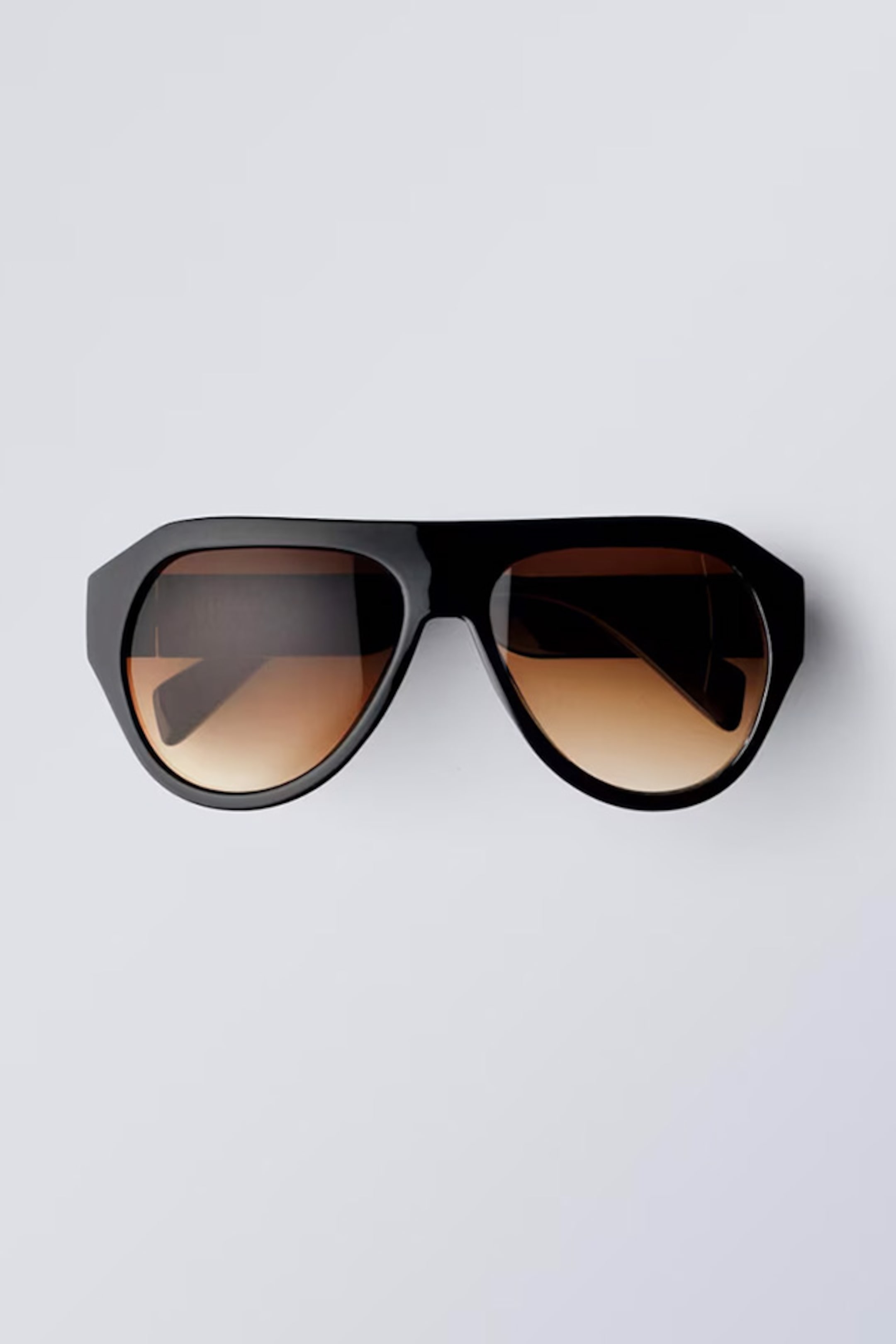 Black - Brown Lenses - Markante Unisex-Sonnenbrille im Aviator-Stil