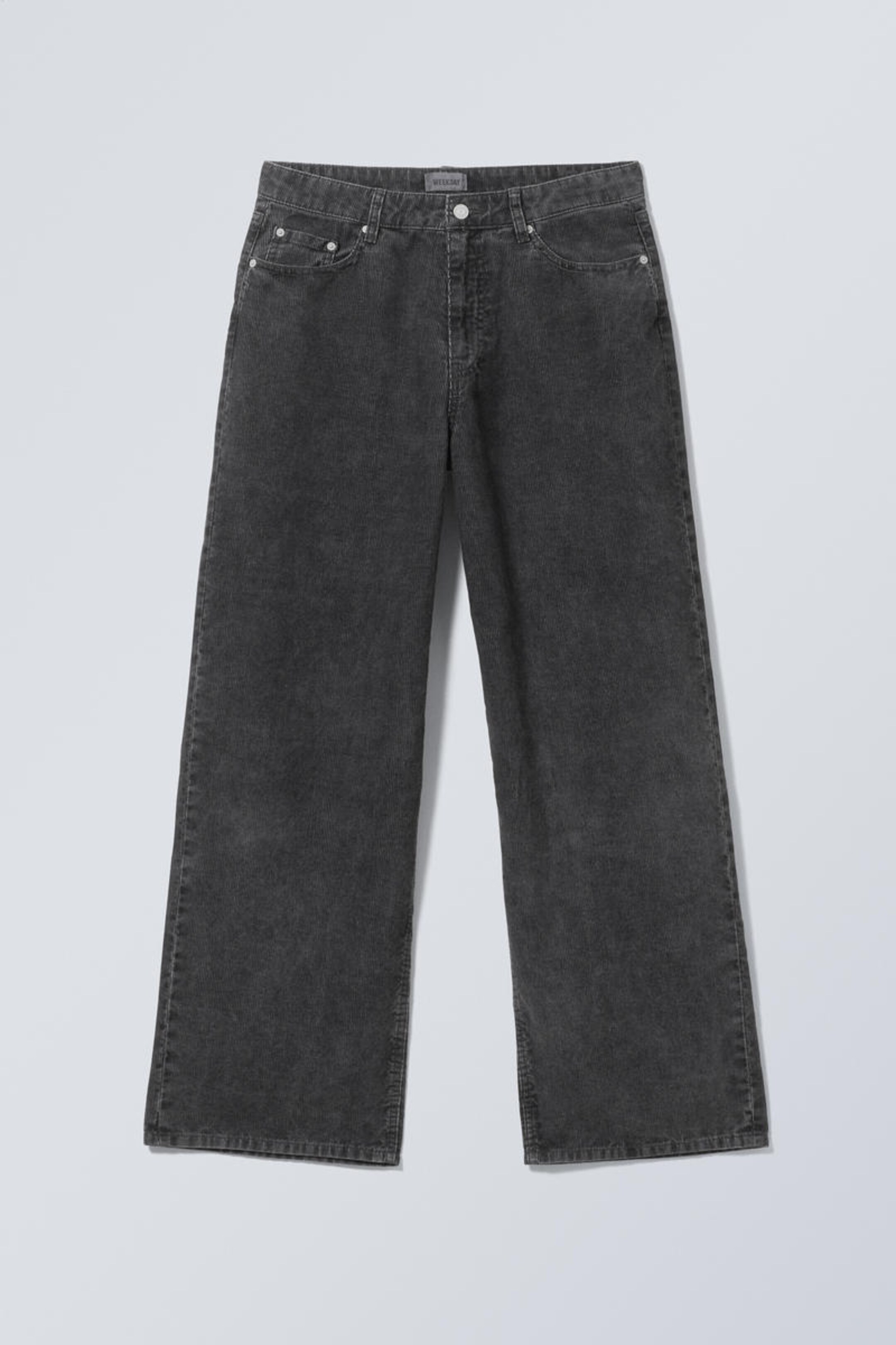 Washed Black - Astro Loose Baggy Corduroy Trousers