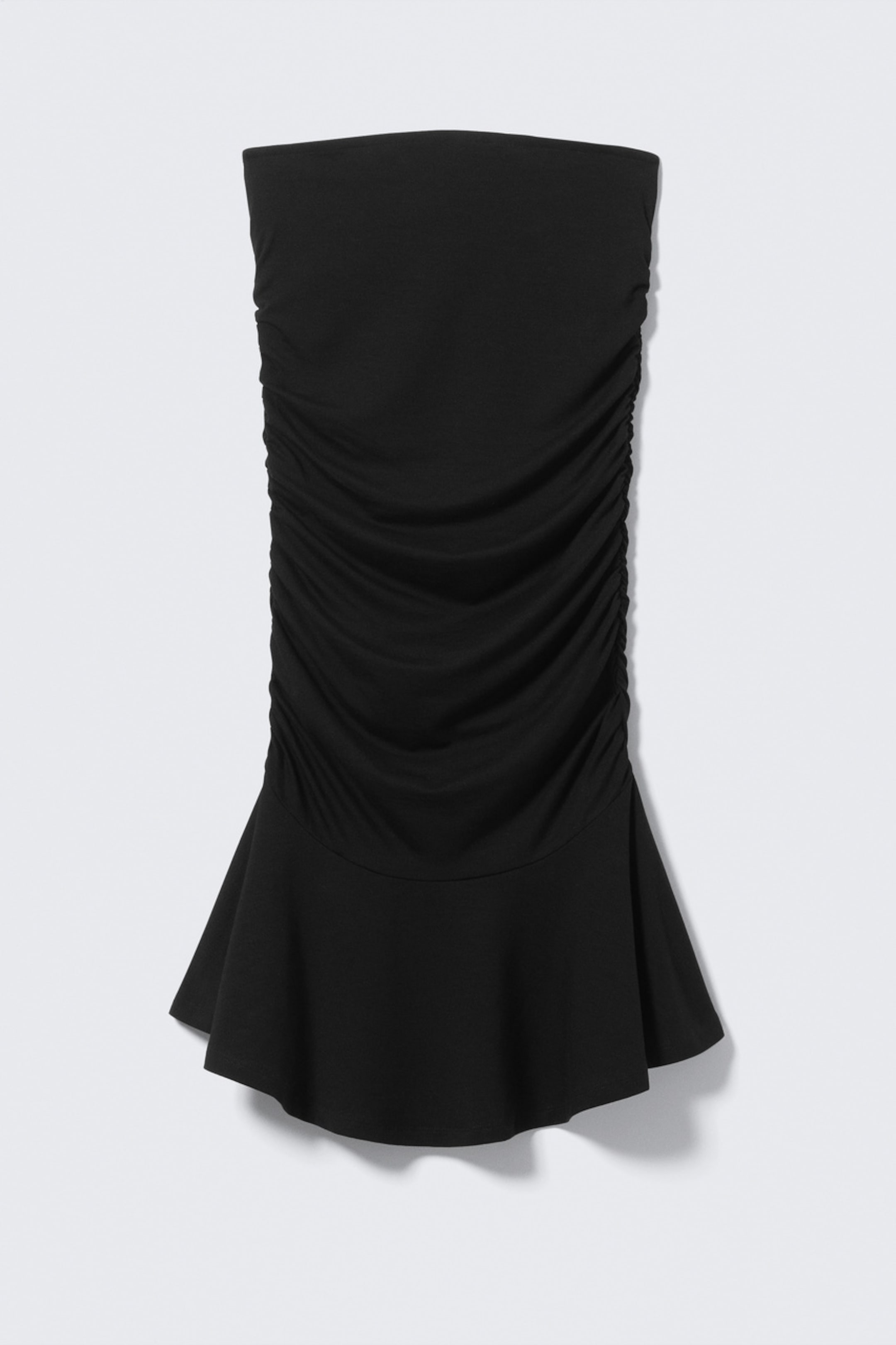 Schwarz - Gerafftes Tube-Minikleid