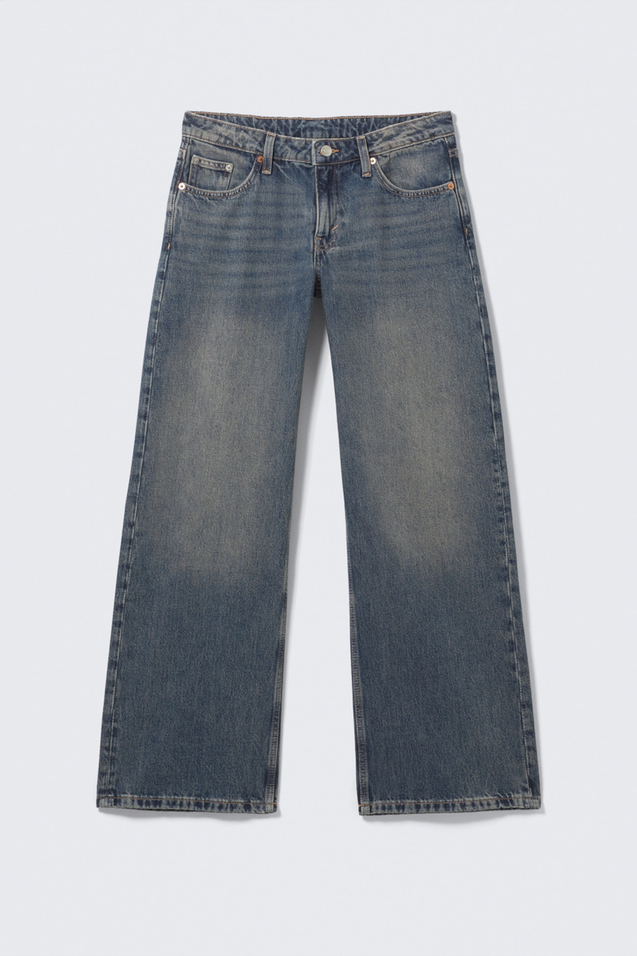 Desert Blue - Dark Blue - Imoo Low Rise Loose Wide Leg Jeans