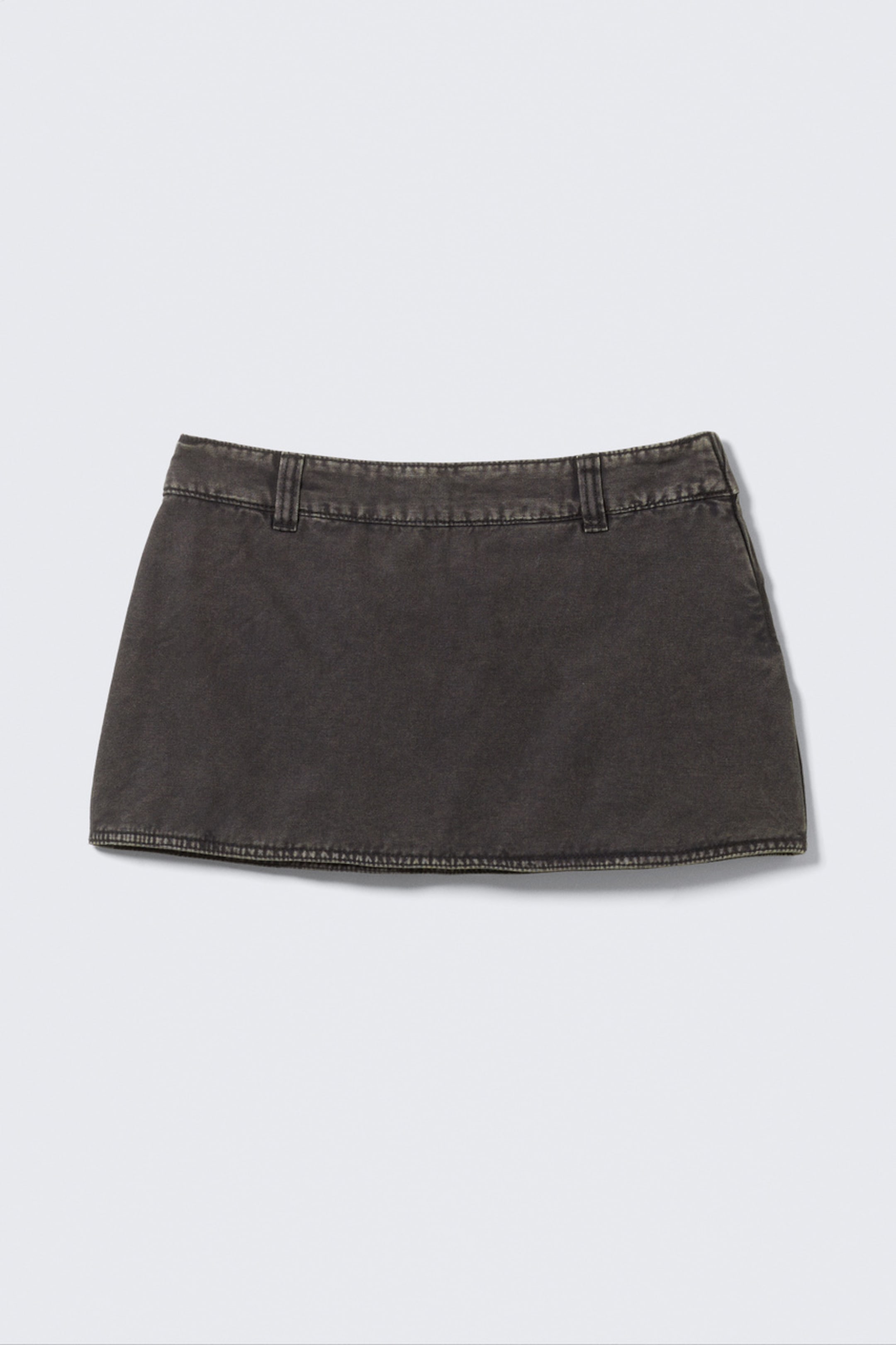 Washed Black - Low Waist Mini Skirt