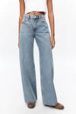 Mid Blue - Paz Mid Wide Jeans - 2