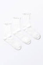 White - 3-pack Frill Socks - 0