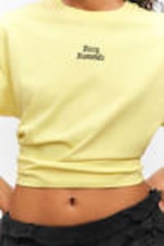 Light Yellow - Dizzy Diamonds - Boxy Fit Printed T-Shirt - 1