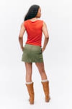 Bright Orange - Super soft sleeveless boatneck top - 2