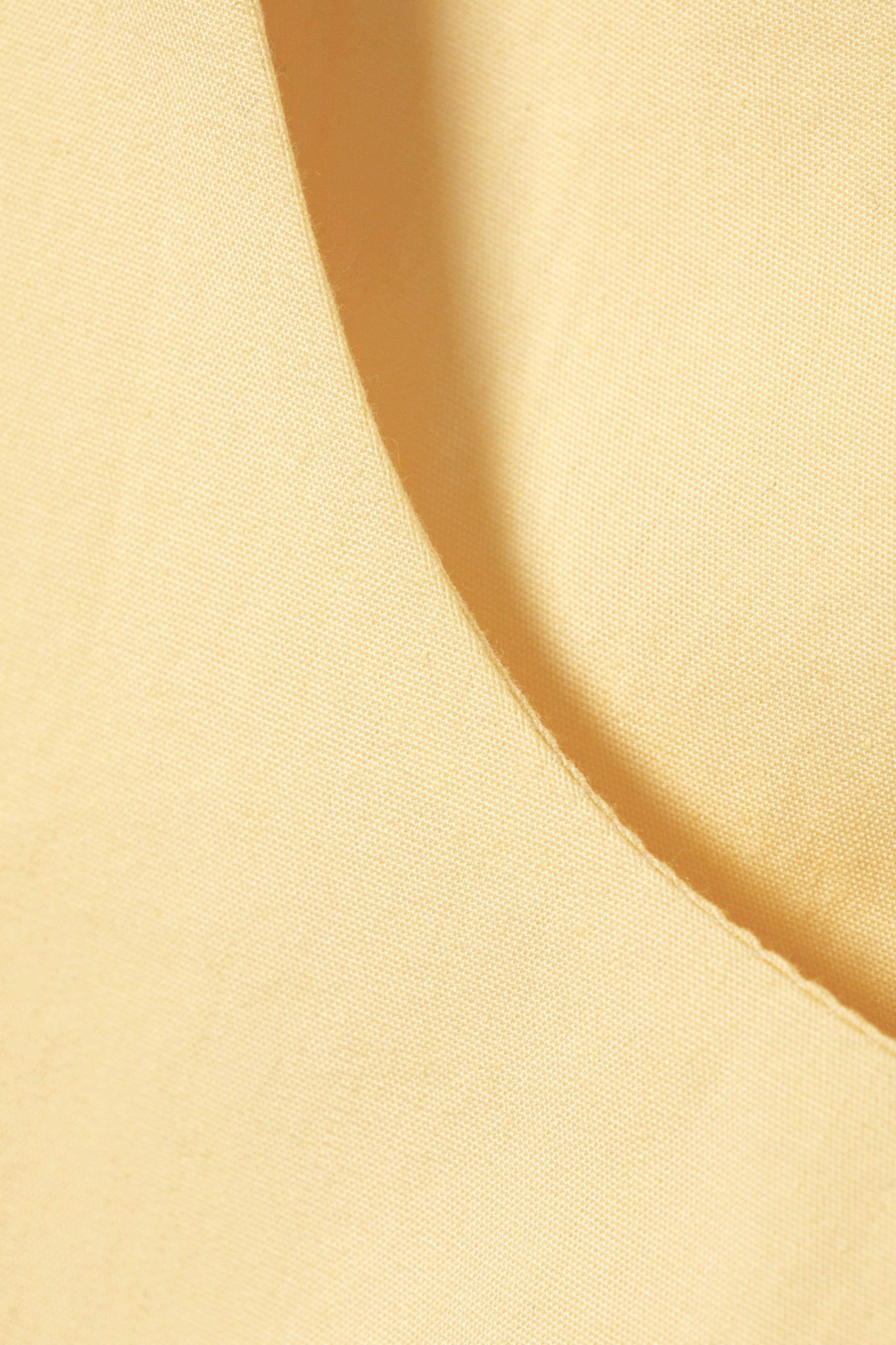Light Yellow - Balloon Hem Sleeveless Poplin Top - 5