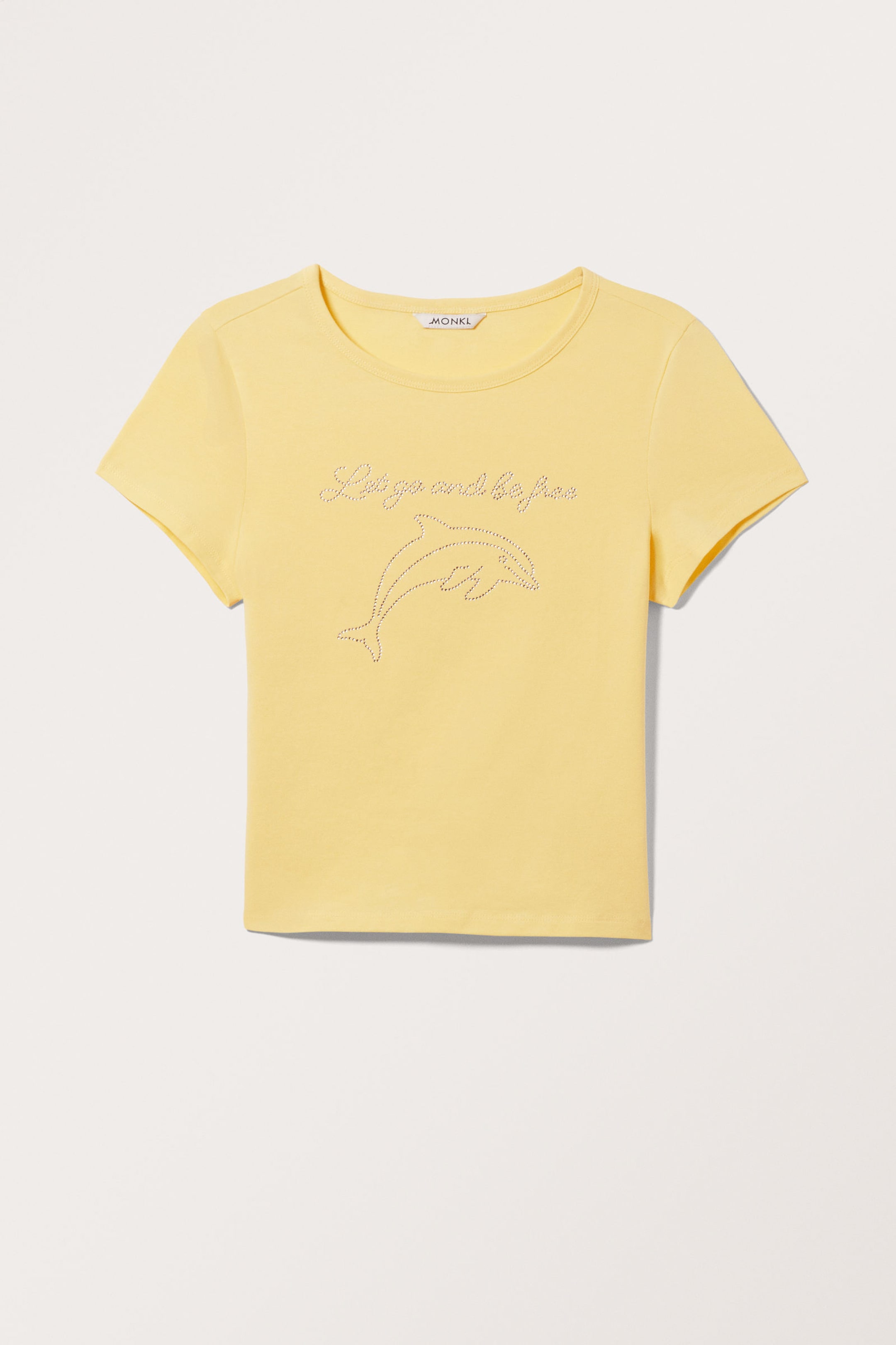 Yellow Dolphin - Cropped t-shirt - 0