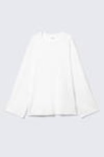 White - Soft Oversized Long-Sleeved Top - 3
