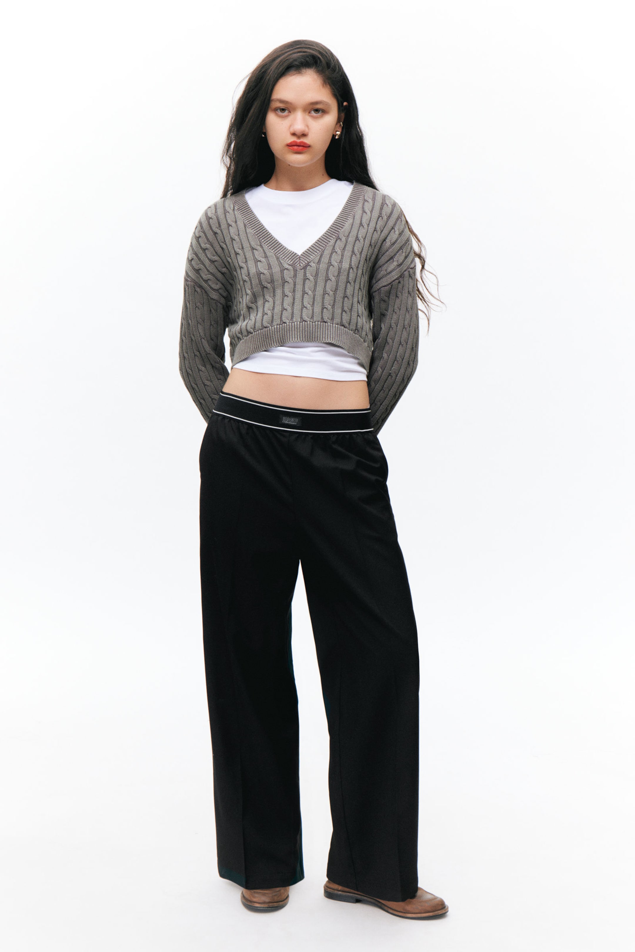 #272628 - Loose Elastic Suiting Trousers - 1