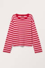 Red & Pink Stripes - Boxy Sleeve T-Shirt - 3