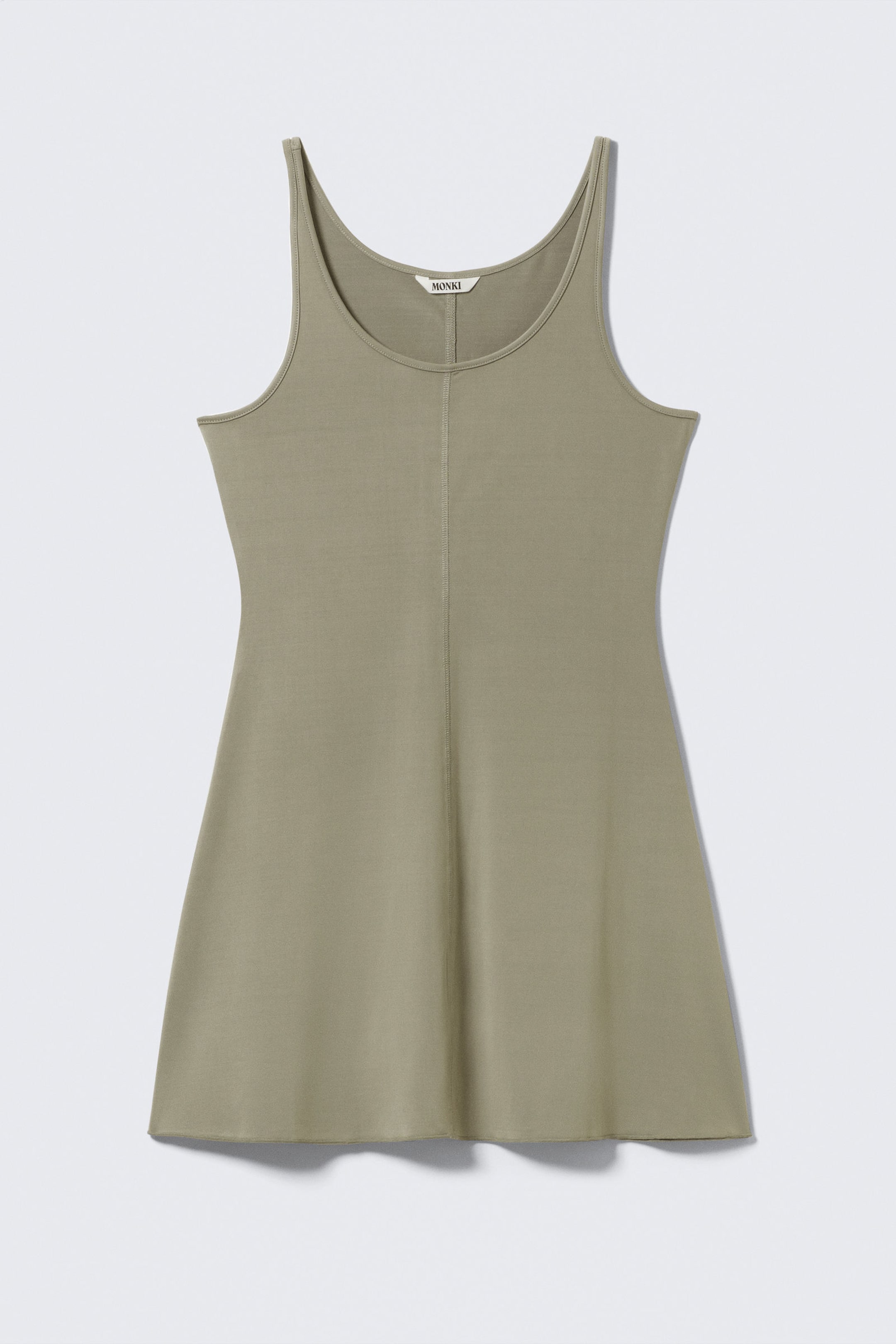 #8D8C81 - Mini Jersey Tank Dress - 1