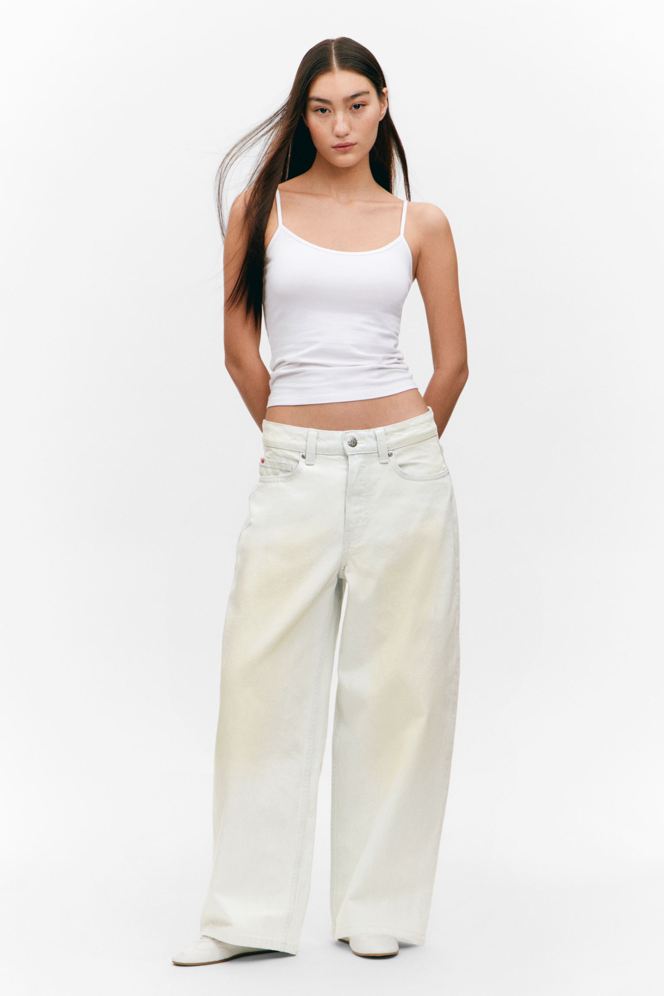 #8898AC - Peggy Low Waist Loose Baggy Leg Jeans - 1