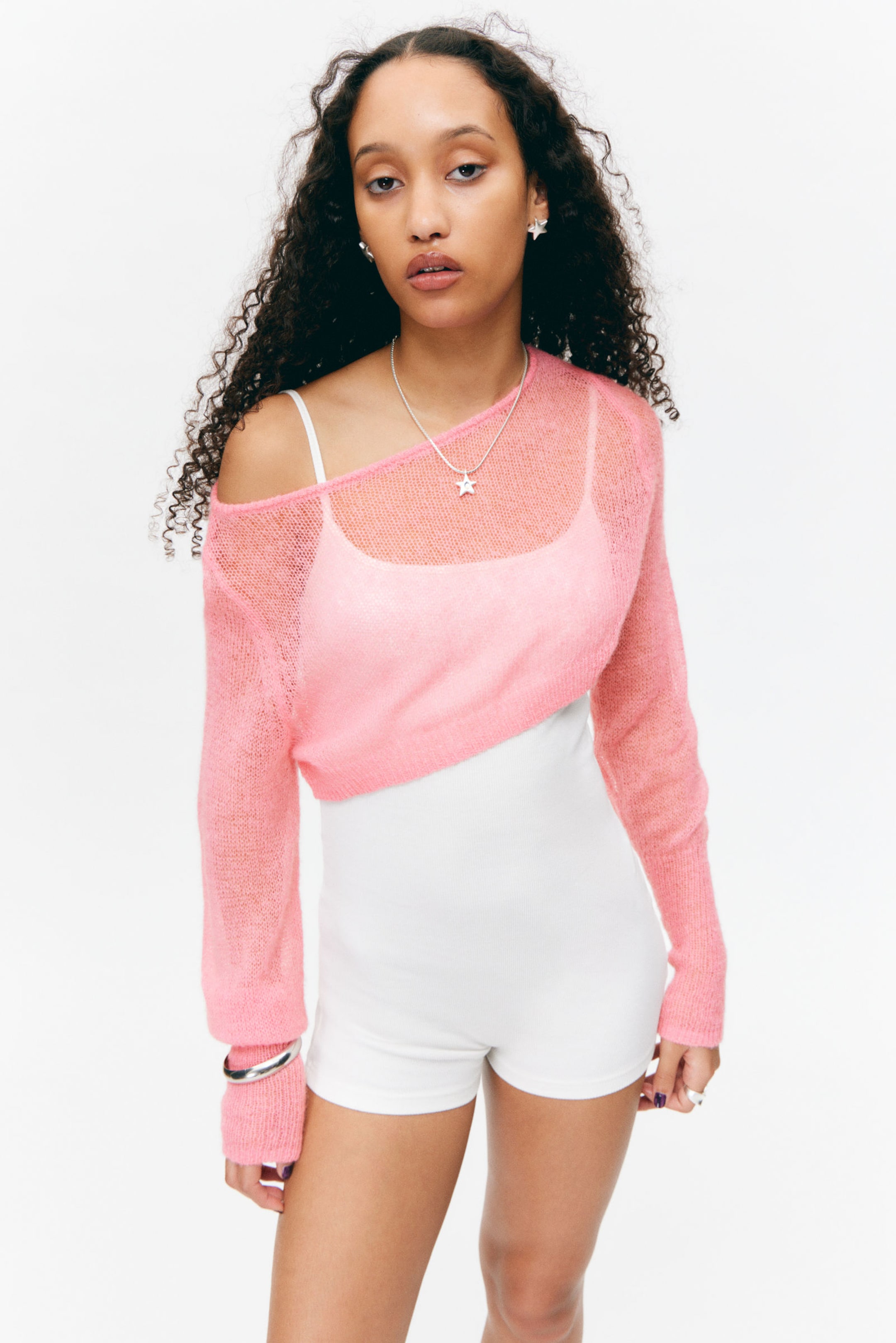 #E08A9F - Soft Cropped Pyjama Sweater - 2