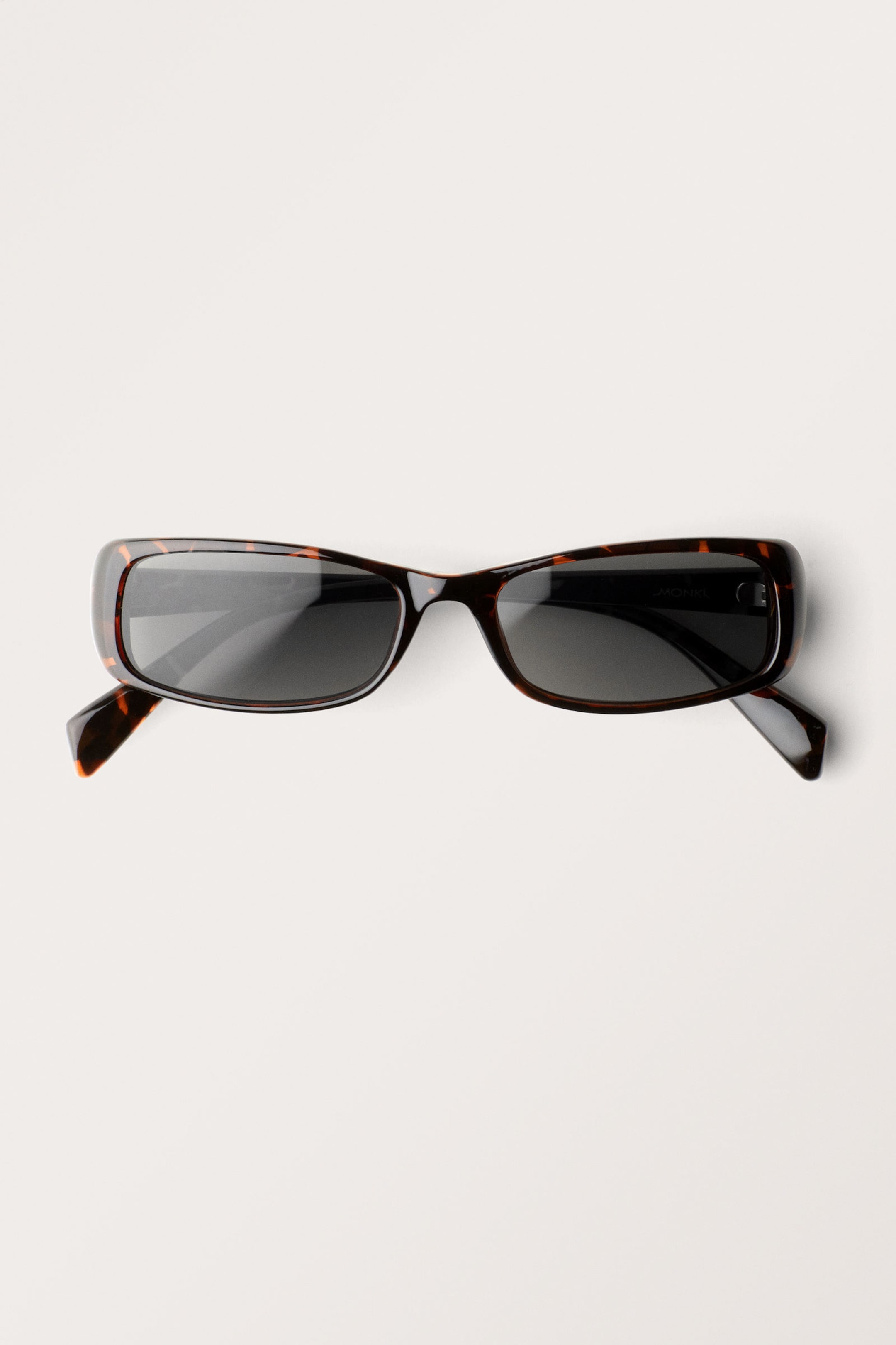 Brown Tortoiseshell - Rectangular Sunglasses - 1