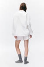White - Soft Long-Sleeved Flannel Shirt - 2