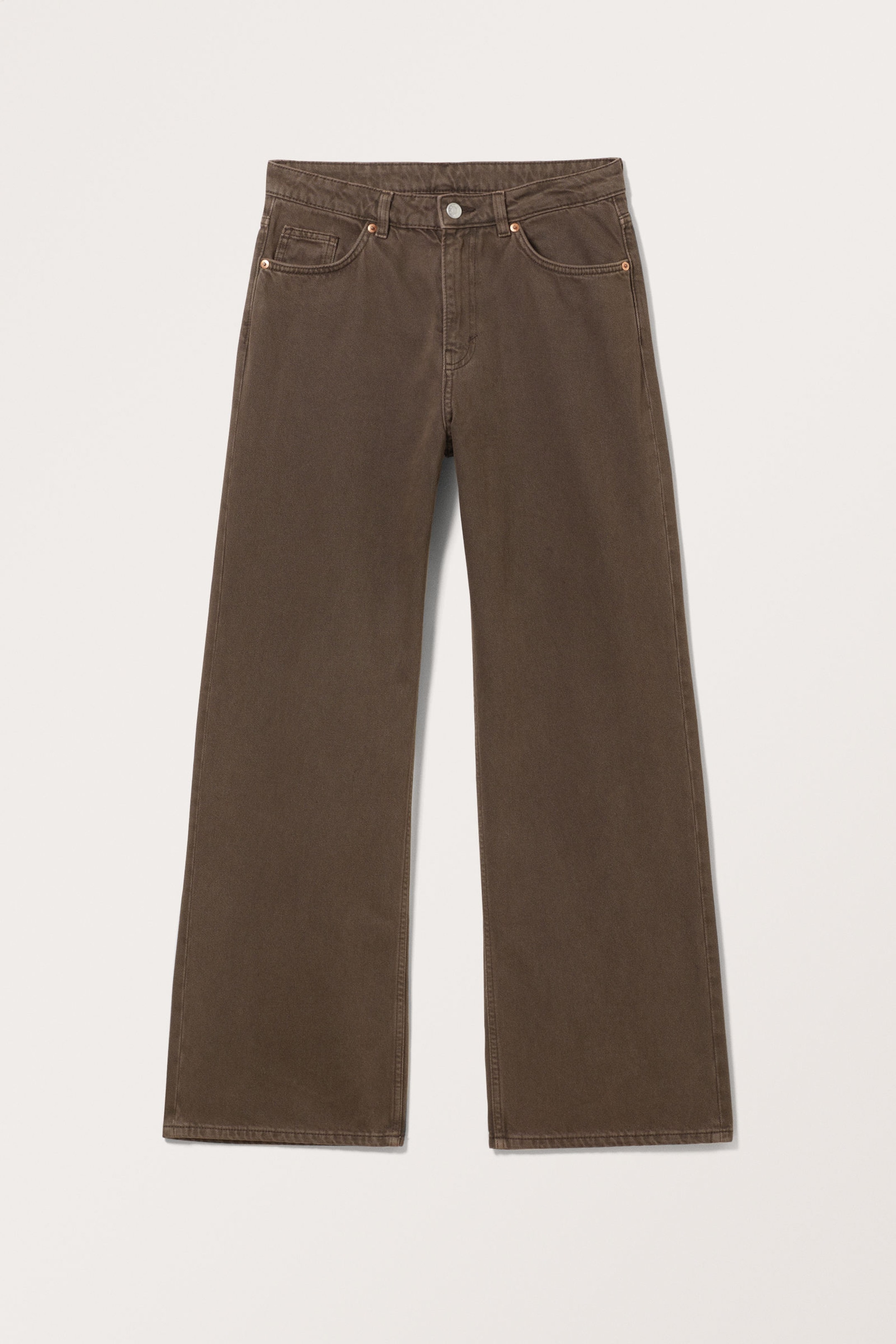 Faded Brown - Naoki Low Loose Jeans - 5