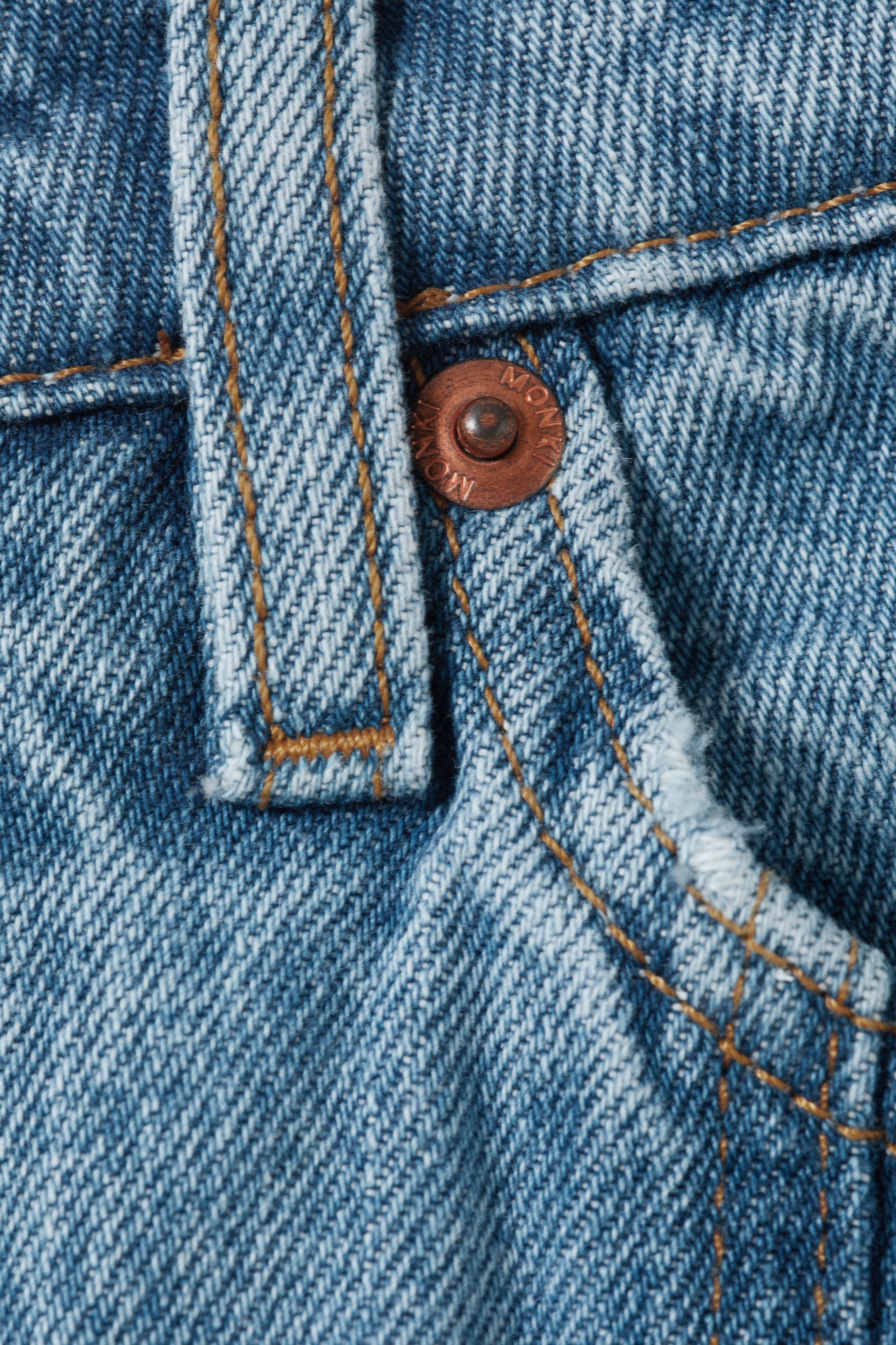 Fresh Blue - Medium Blue - Mid-Waist Split Denim Skirt - 5