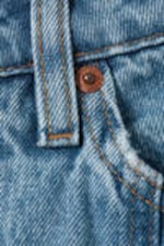 Fresh Blue - Medium Blue - Mid-Waist Split Denim Skirt - 5