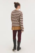 Red & White Stripe - Boxy Sleeve T-Shirt - 2