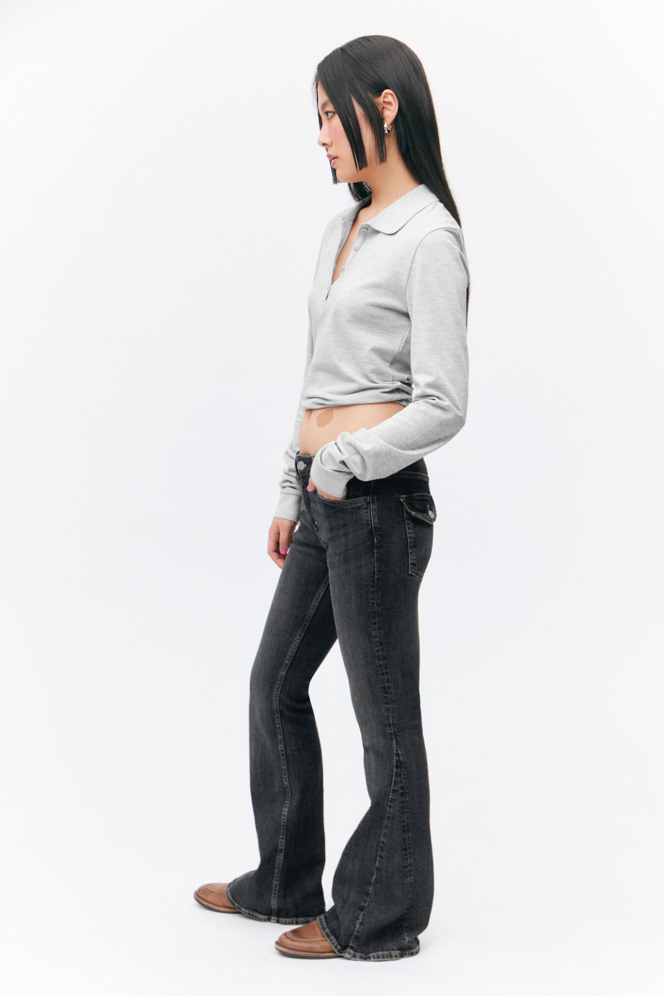 Desert Blue - Cheri Low Waist Flared Jeans - 2