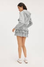 Washed Light Grey - Cropped Zip Hoodie - 4