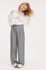 Grey melange - Wide Leg Trousers - 0