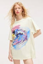 Monster Surf - Oversized Throw-on T-shirt - 0