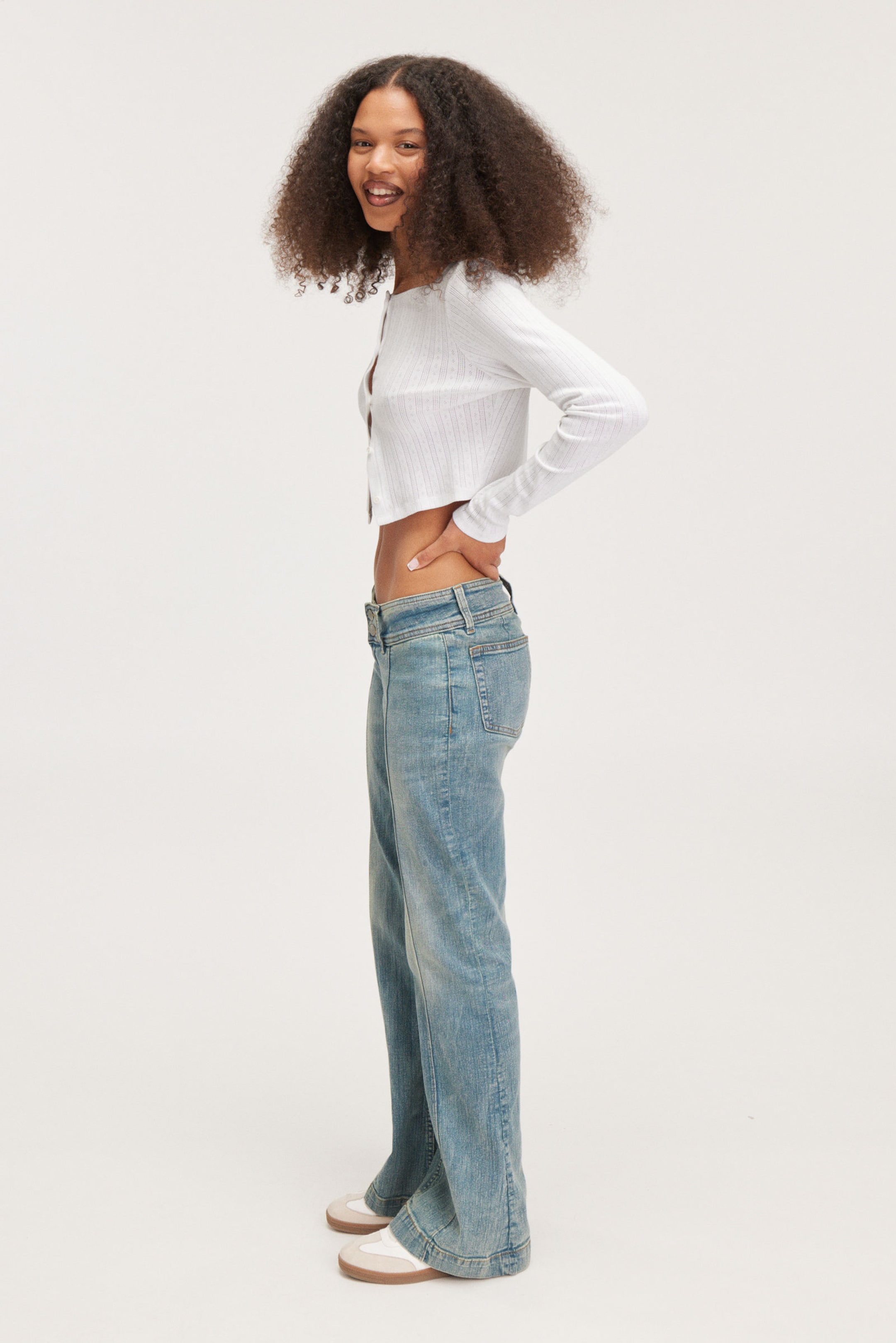 Blue - Nicole Low Bootcut Jeans - 3