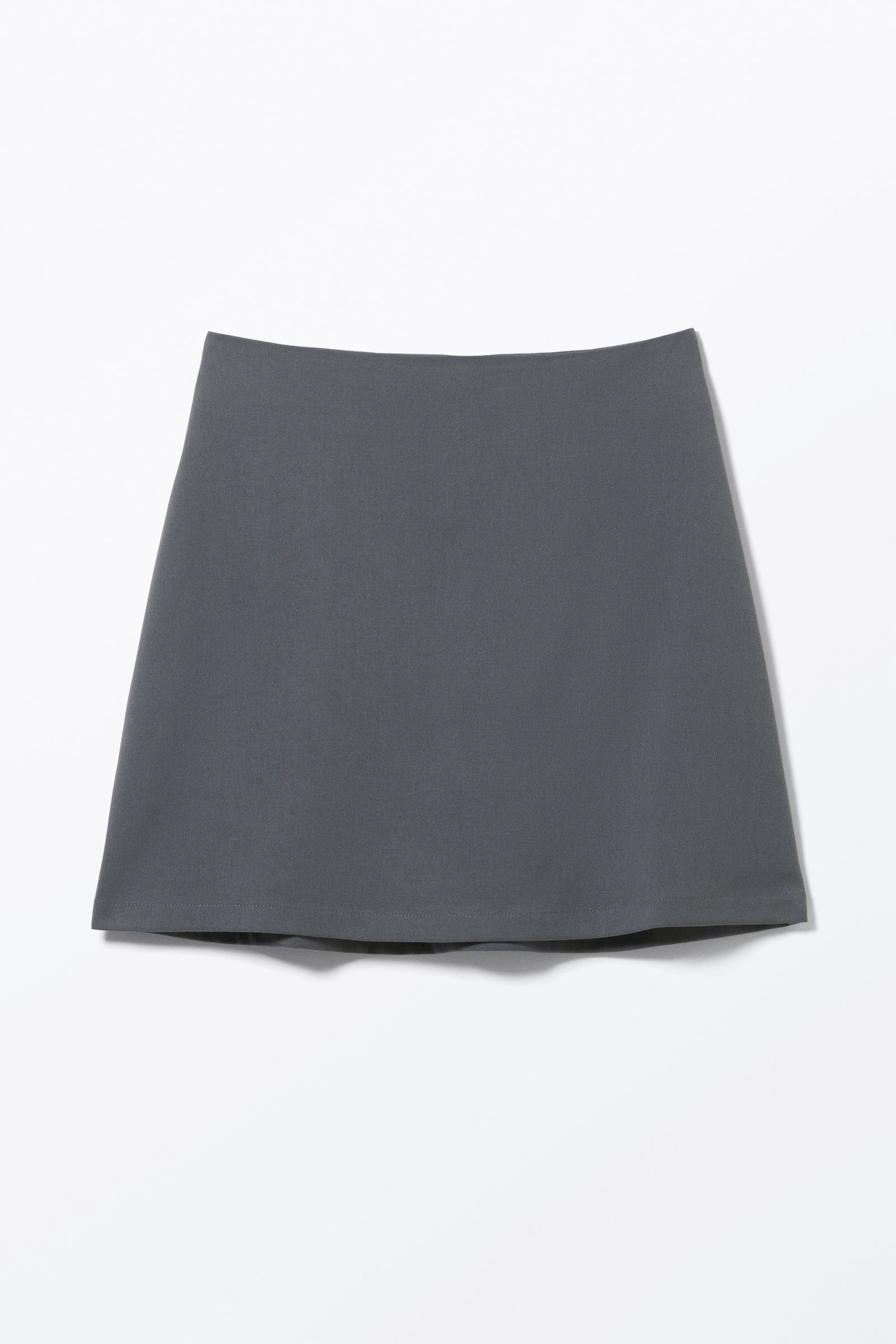 Dark Grey - A-line mini skirt - 3